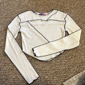 Cropped long sleeve top